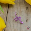 Серьга кафф "Кобра, змея". Без прокола. Цвет фиолетовый